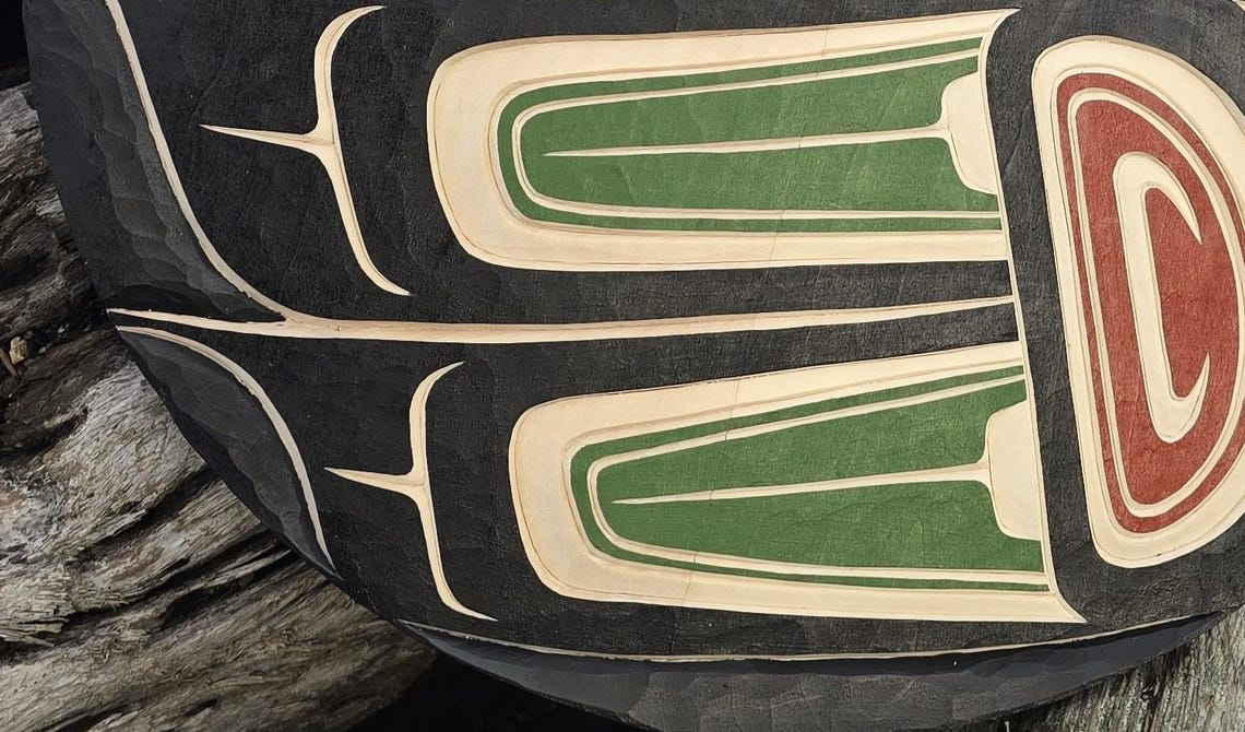 Indigenous Native American Pacific Northwest Coast Circular 14" Raven ...