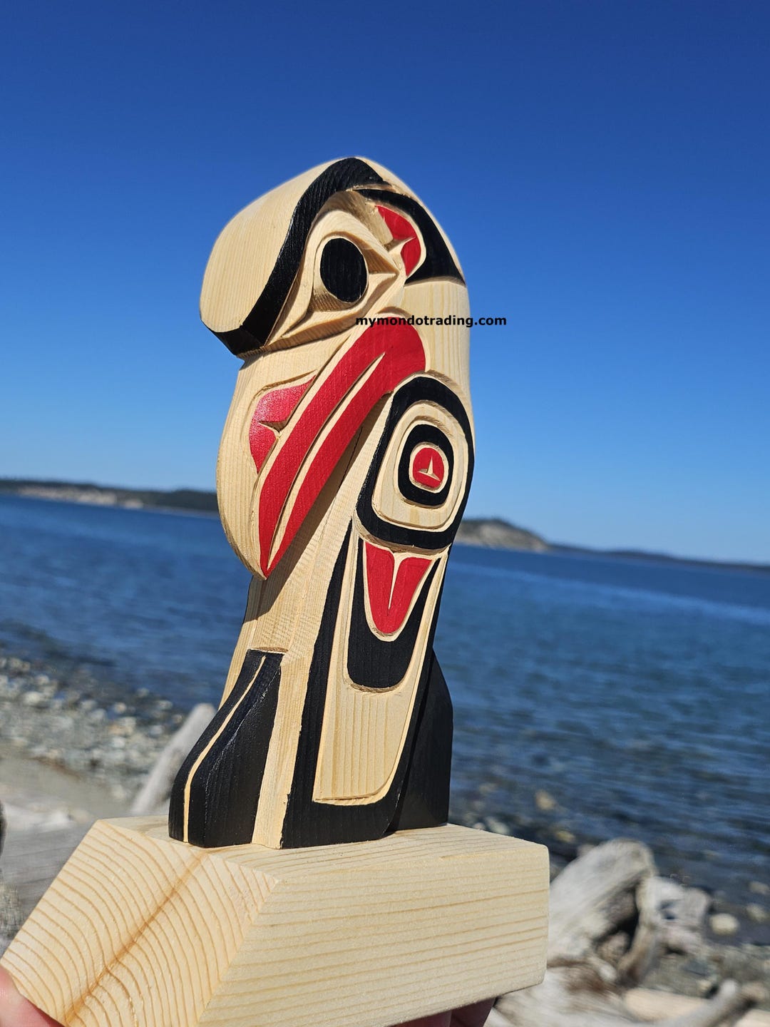 Indigenous Native American Northwest Coast RAVEN Totem, Guaranteed ...