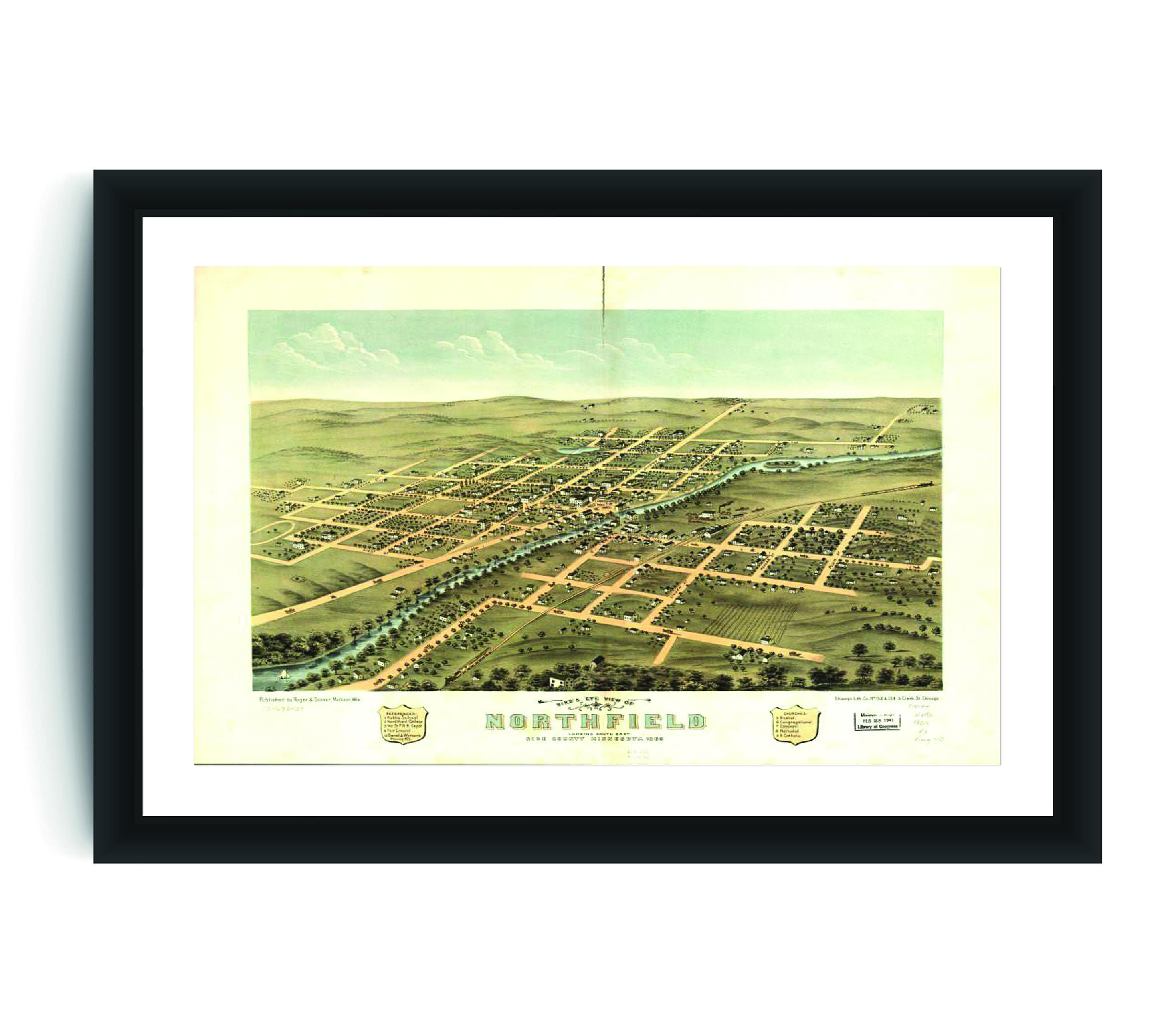24x36 Vintage Historic Map Downingtown Pennsylvania 1893