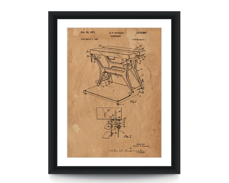 Workmate Workbench Patent Print Patent Poster Work Bench Etsy