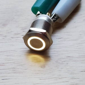 12mm Edelstahl LED-Schalter (verschiedene LED-Farben)