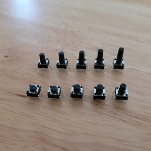 Svarta mikrotaktila brytare