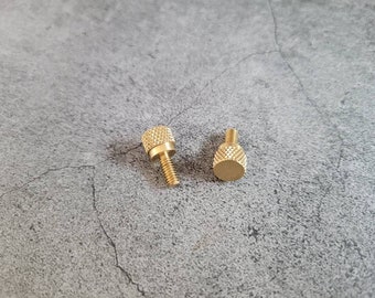Diamond Knurl Brass Thumb Screws