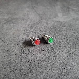 Interrupteur momentané de 8 mm (rouge et vert)