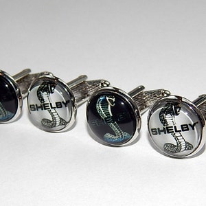 Ford shelby Mustang logo cufflinks, Shelby Cobra Cufflinks, Ford  shelby cobra emblem, car logo cuff link, gift for him, wedding cuff link