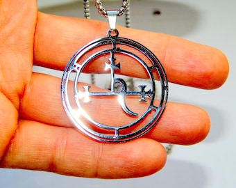 Lilith Demon Sigil Necklace pendant jewelry, Lilith symbol jewelry, stainless steel