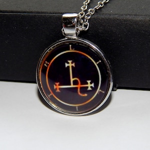 Lilith Demon Sigil Necklace pendant jewelry, Lilith symbol jewelry