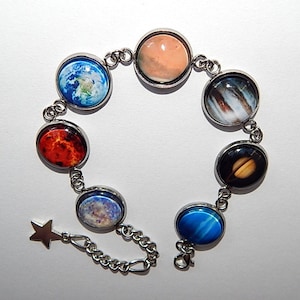 Solar system bracelet, Solar system jewelry, Planet bracelet, Planet jewelry, Galaxy bracelet, Astronomy bracelet, Universe Bracelet Space