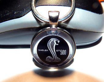 Ford Shelby GT500 Keychain: Cobra Emblem Pendant Necklace