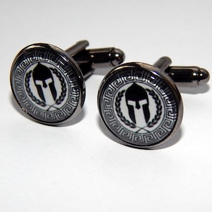 Warrior Of Sparta cufflinks jewelry, warrior sparta shield cuff links, spartan shield cufflinks, spartan shield logo symbol patch, wedding