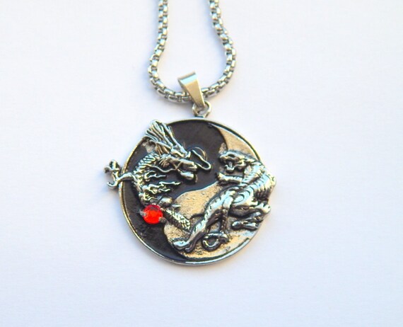 Dragon Tgre Yn Yang Coller Pendentf Melleur Am Fat à La - Etsy - Foto 8