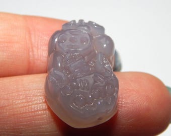 Natural Agate Jade PiXiu Dragon Coin Necklace: Good Luck Wealth