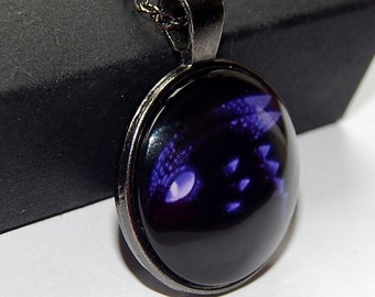 Lila Drache Anhänger Halskette: Nachtschatten Halskette Schmuck