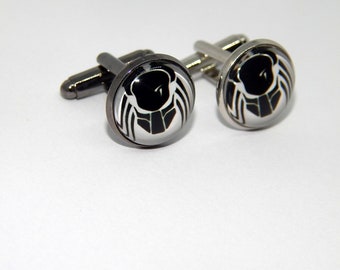Predator Cuff Links, Predator jewelry, Predator horror cufflinks, alien predator logo cufflinks, alien predator patch emblem