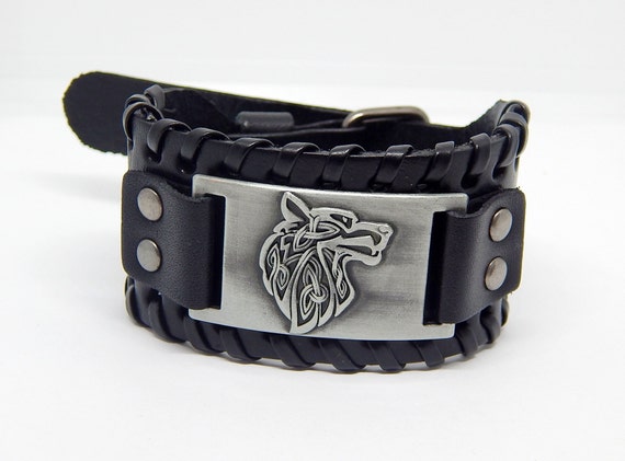 Celtic Viking Wolf Leather Bracelet, Wolf Bracelet, Wolf Jewelry, Wolf Totem,  Spirit Wolf, Magical Wolf, Wolf Amulet, Wolf Talisman - Etsy