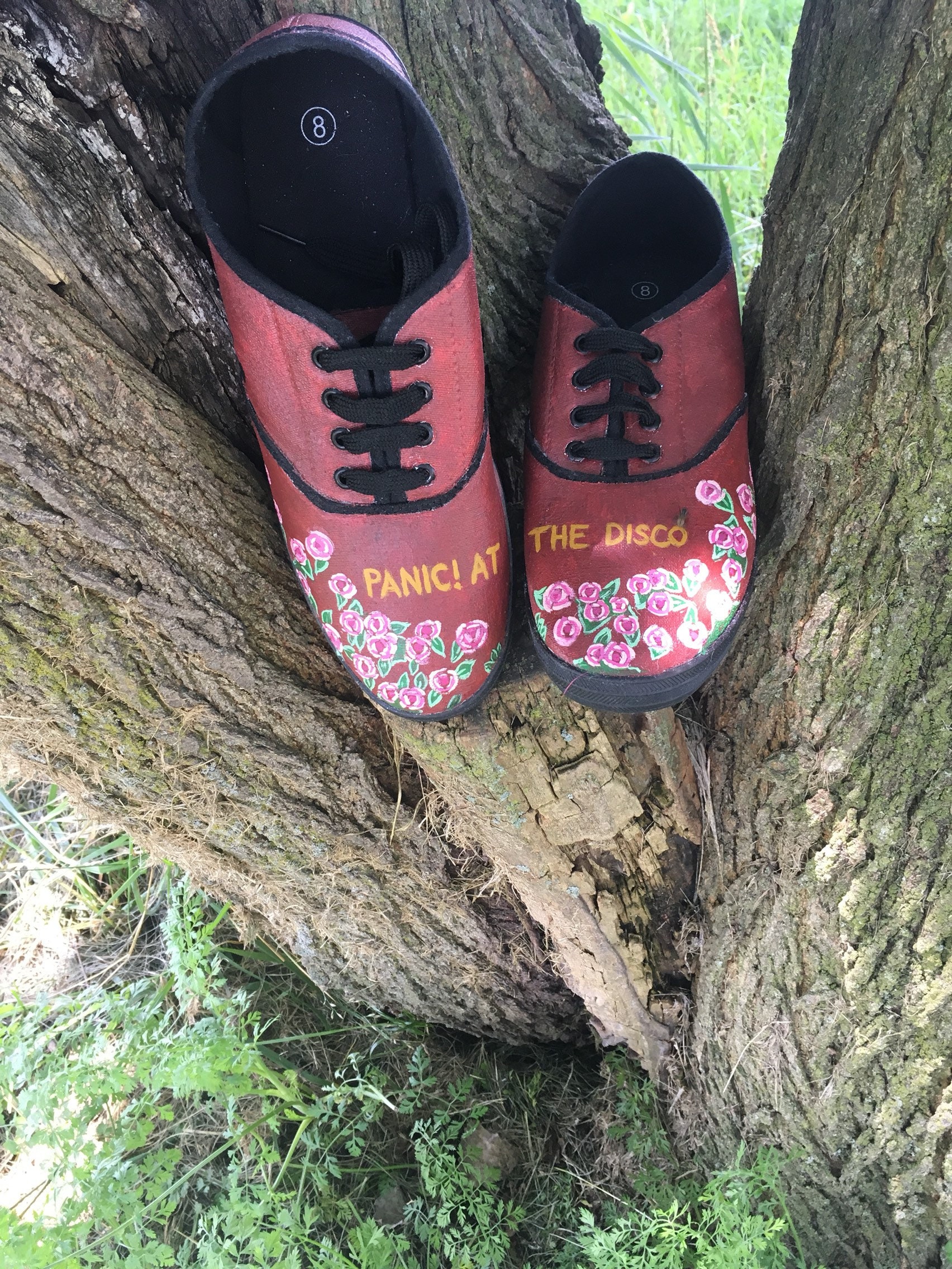Hand Painted Panic At The Disco Zapatos Hand Hand Hand Painted Panic At The Disco Zapatos fdc91a