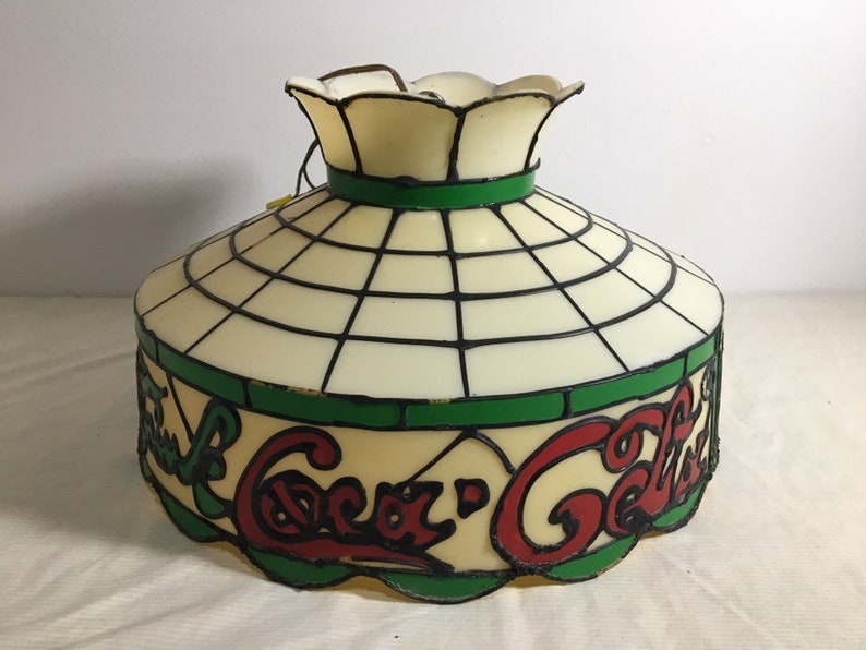 1960 S Coca Cola Hanging Light Shade Plastic 18