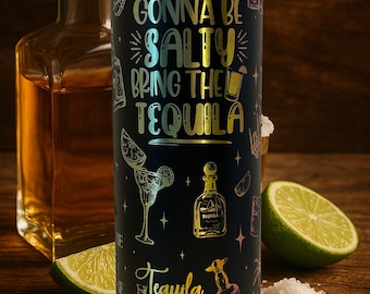 Tequila Quote 20 oz Tumbler | Laser Engraved Rainbow Stainless Steel | Funny Margarita Drinking Tumbler
