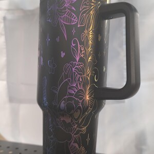 40 ounce Stitch inspired laser engraved tumbler. image 3