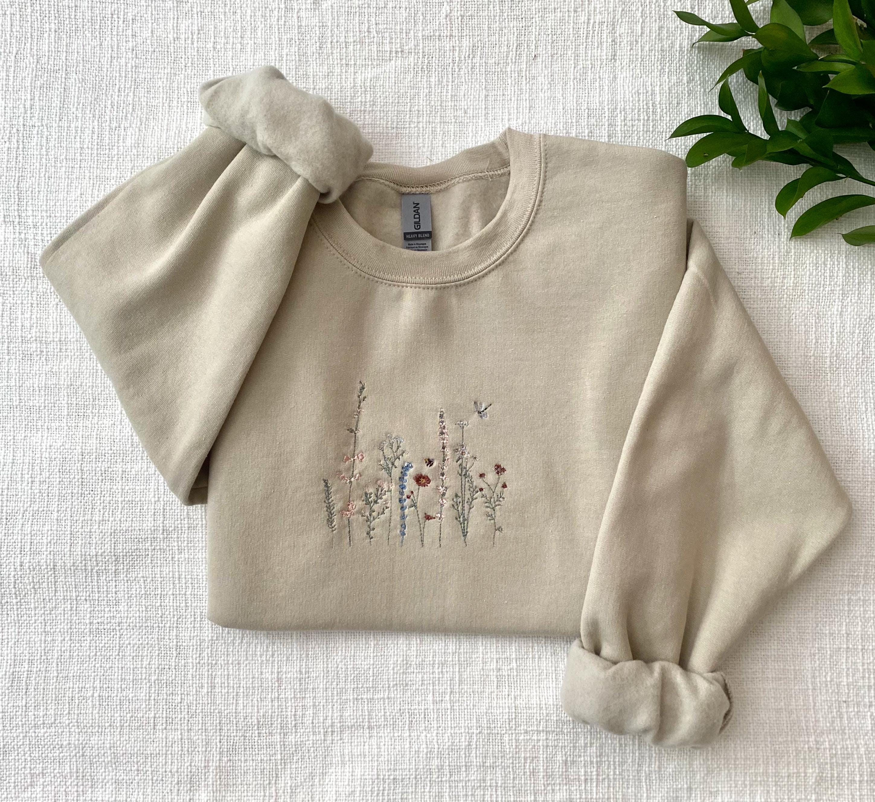 [GRAVER]★YELLOW ODD FLOWER EMBROIDERY SWEATSHIRT UNISEX]Yellow odd flower embroidery sweatshirt - GRAVER | 60