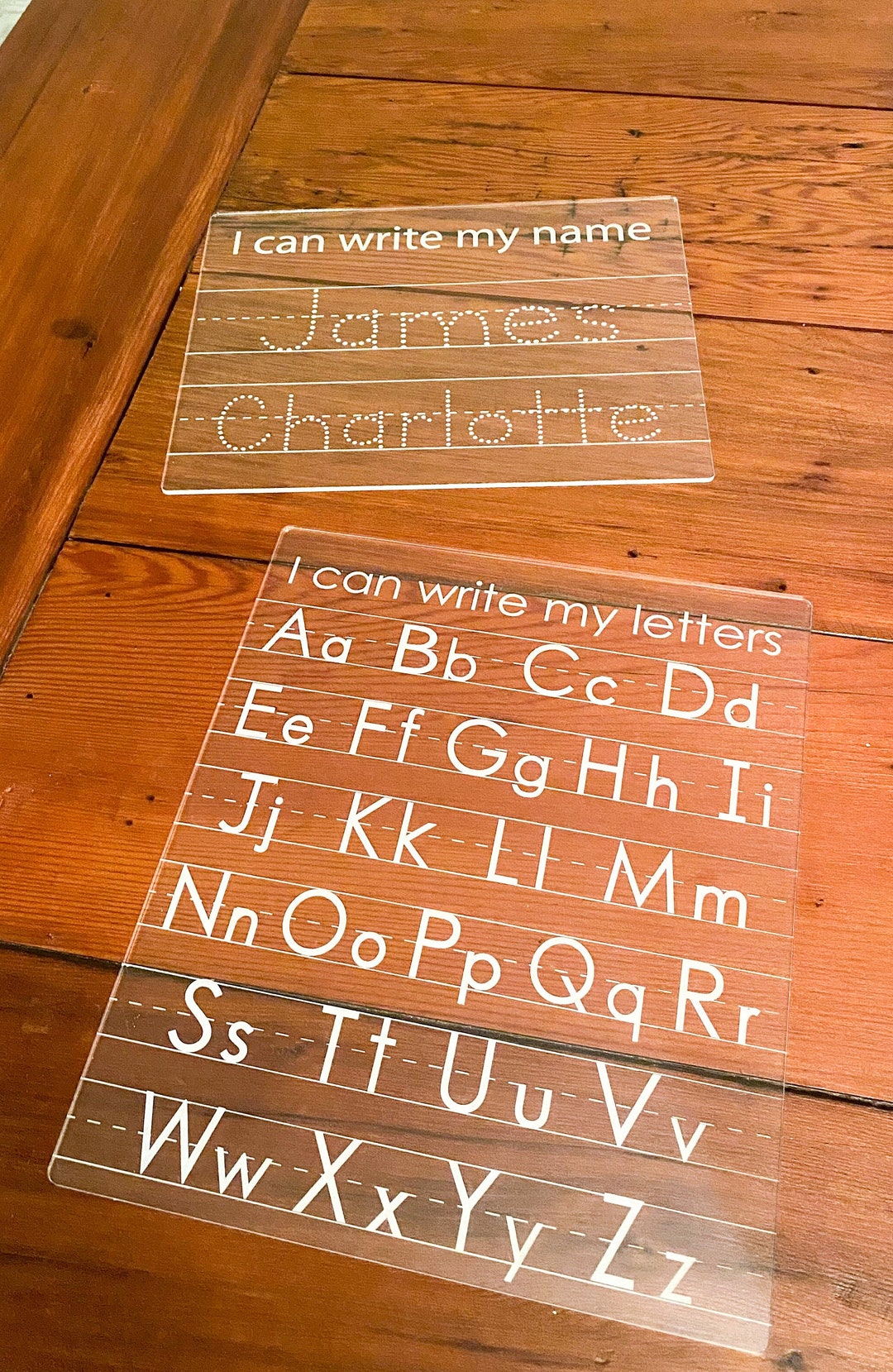 Name Tracing Board Alphabet Tracing Toddler Activity Board Etsy