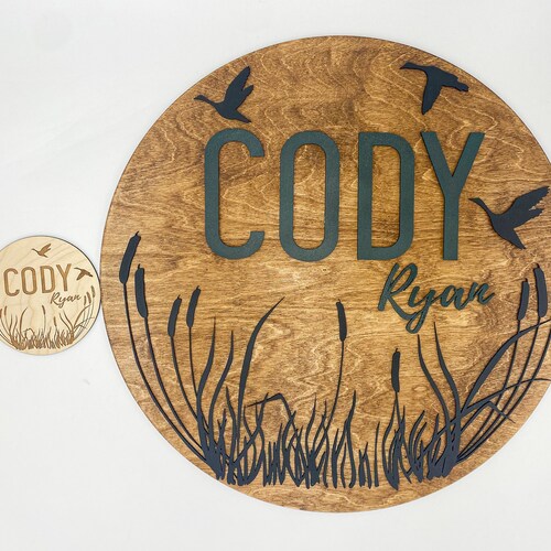 Personalized Name Duck Hunting Nursery Sign Goose Hunting Etsy
