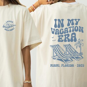 Personalized In My Vacation Era Shirt Custom Family Shirt Matching Tees Summer Vacation T-shirts Coastal Vacation Shirts Comfort Color