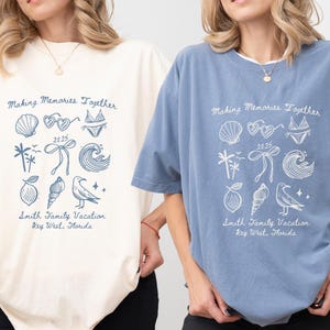 Family Vacation 2025 Making Memories Together ShirtCustom Family Shirt Matching Tees Summer Vacation T-shirts Coastal Vacation Shirts