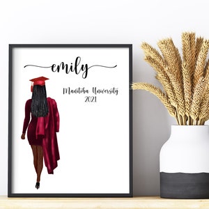 Impresión de graduación personalizada, Ilustración de graduación, Regalo de graduación personalizado, Recuerdo de graduación, Regalo de soltero, Tarjeta personalizada de graduación