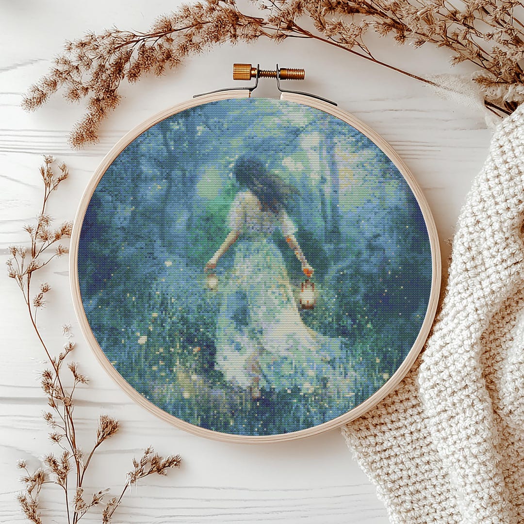 Misty Forest Cross Stitch Pattern PDF Modern Instant Download ...