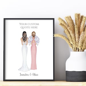 Custom Wedding Memorial Print, Family Memorial Print, Personalized Bride Memorial Print, Wedding remembrance Gift, Digital Download/ Printed