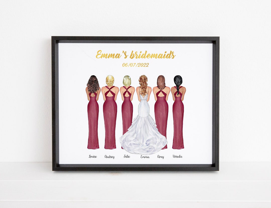 Custom Bridesmaids Printable, Wedding Gift, Flower Girls Gift, My Bride ...