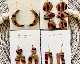 The Boho Collection| Bold Earrings| Boho Statement Dangle Earrings| Lightweight| Nickel Free| Handcrafted|