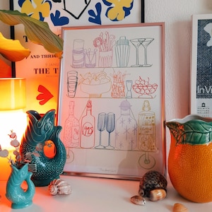 The Bar Cart A3 Print