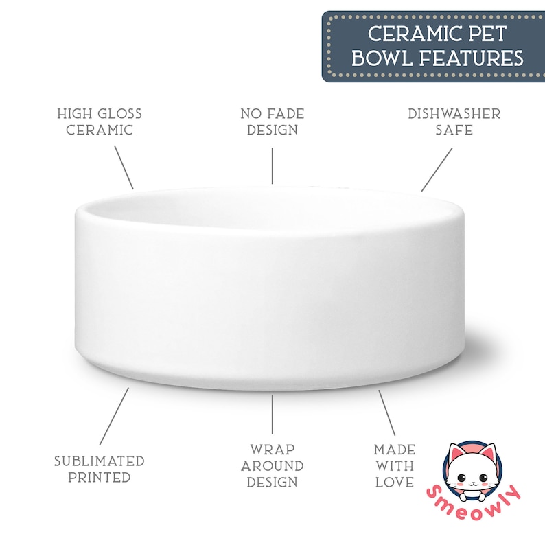 The Cat Has Been Fed Custom Ceramic Bowl