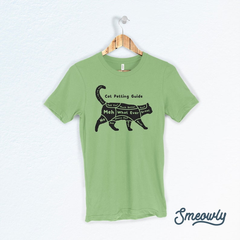 cat petting guide t shirt