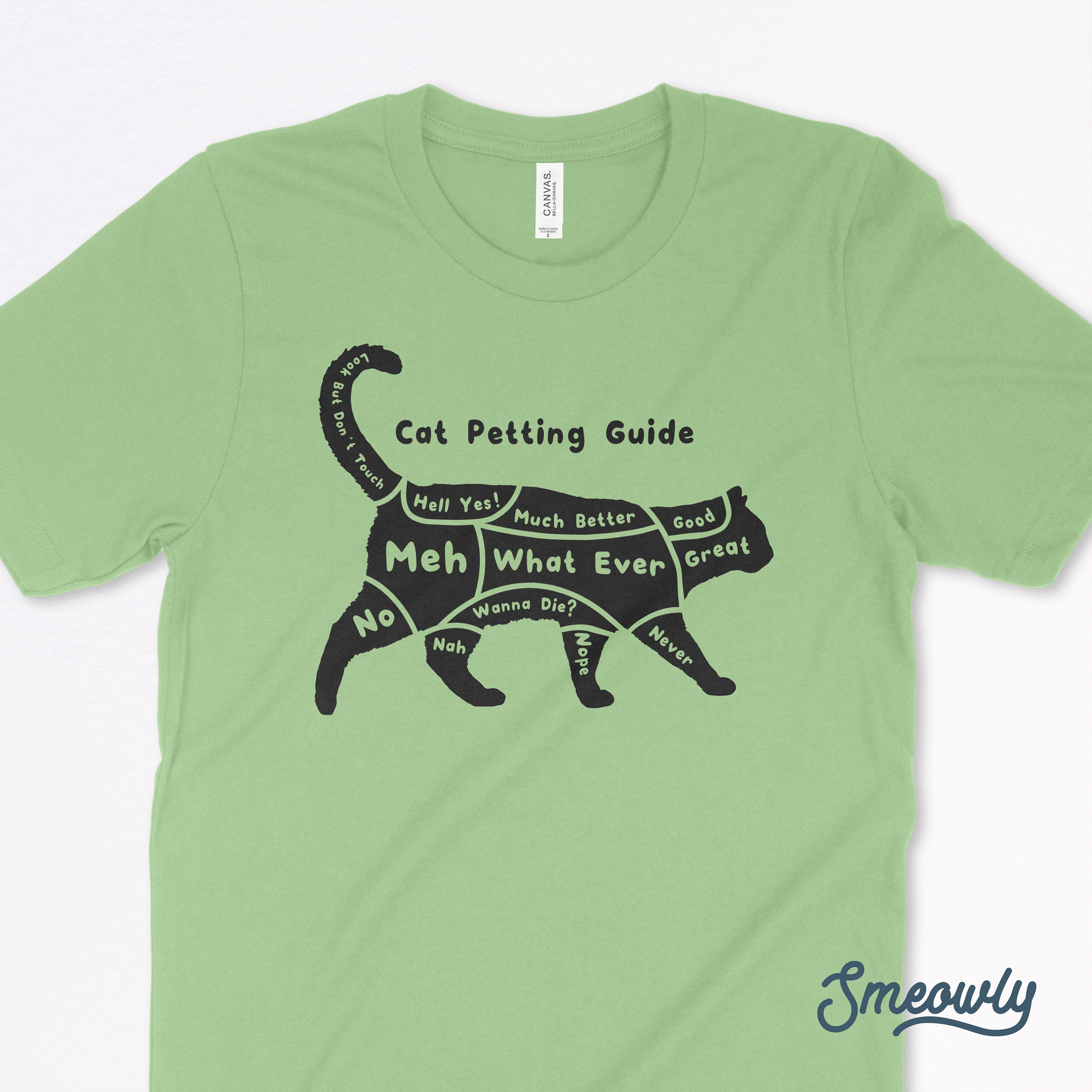 cat petting guide t shirt