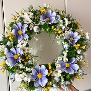 Wildflower Wreath: Colorful Farmhouse Summer Door Decor