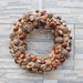 Natural wreath for front door year round, Farmhouse door decor, Fall outdoor with cones  acorn nuts moss and chestnuts 