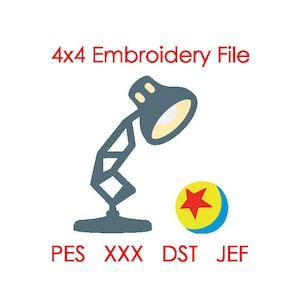 Luxo Jr. and Pixar Ball Embroidery File