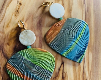 Multicolored Handmade African Ox Bone Beaded Earrings/Ethnic Earrings/African Earrings/Statement Earrings/Gift/African Jewelry/Jewelry