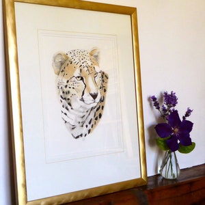 Cheetah 2, Original artwork, Wildlife, Big Cat, Animal Portrait image 2