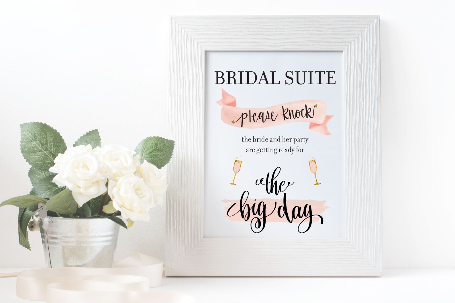 Bridal Suite Sign for Wedding Day Please Knock Getting Ready Etsy