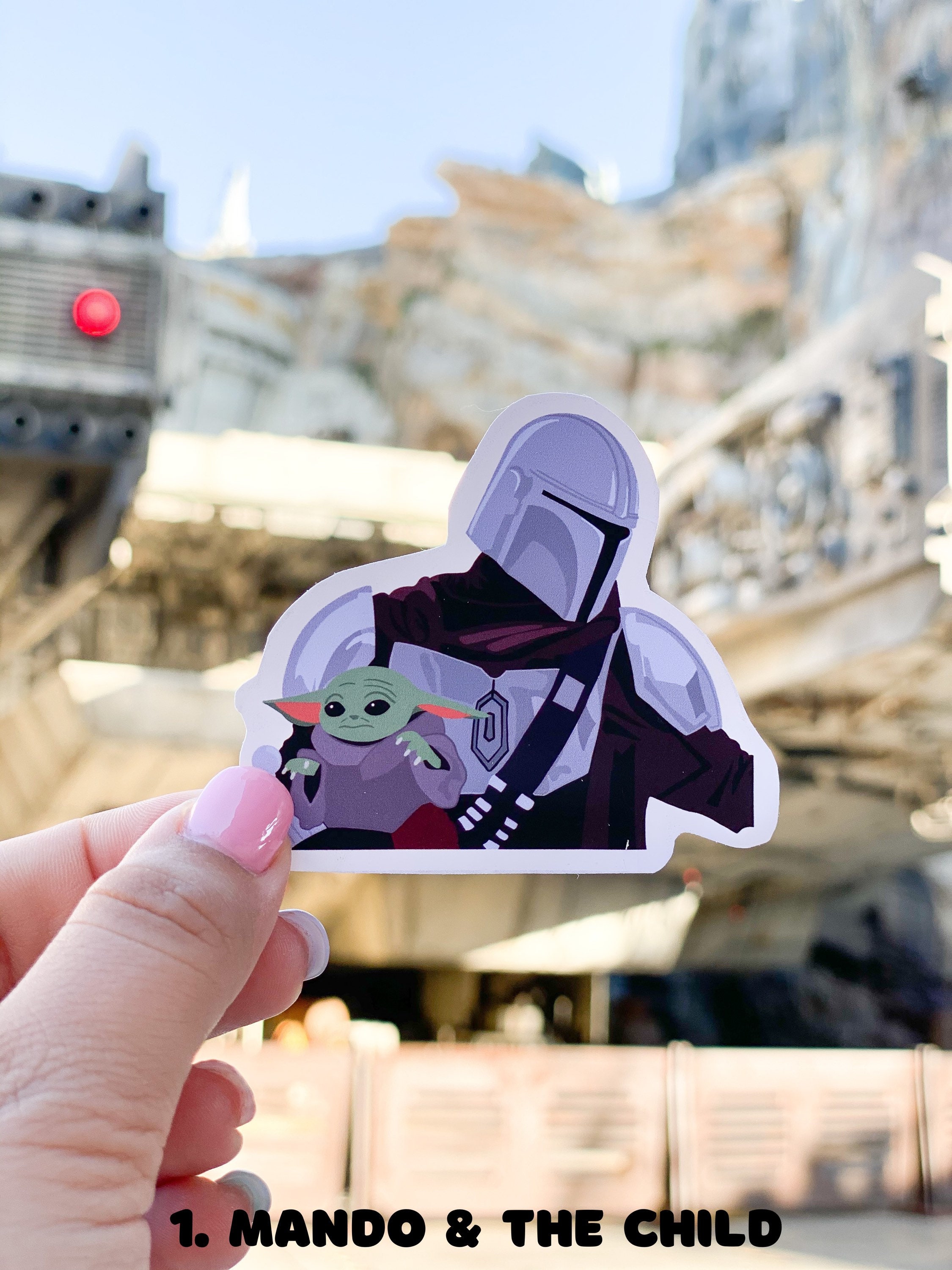 Mandalorian Computer Sticker Choose Your Own Stickers - Mandalorian and Baby Yoda Themed Stickers ...