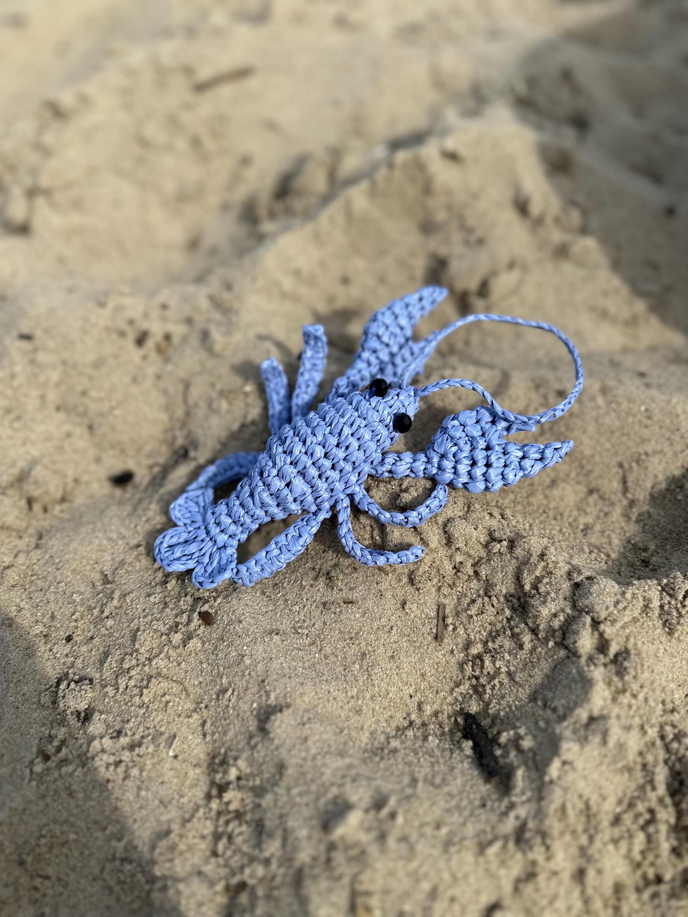 Portachiavi A Forma Di Aragosta In Acciaio Inox - Ciondolo Animale Marino Carino - Regalo Per Amanti Del Mare E Dell'Oceano - Argento, Taglia M