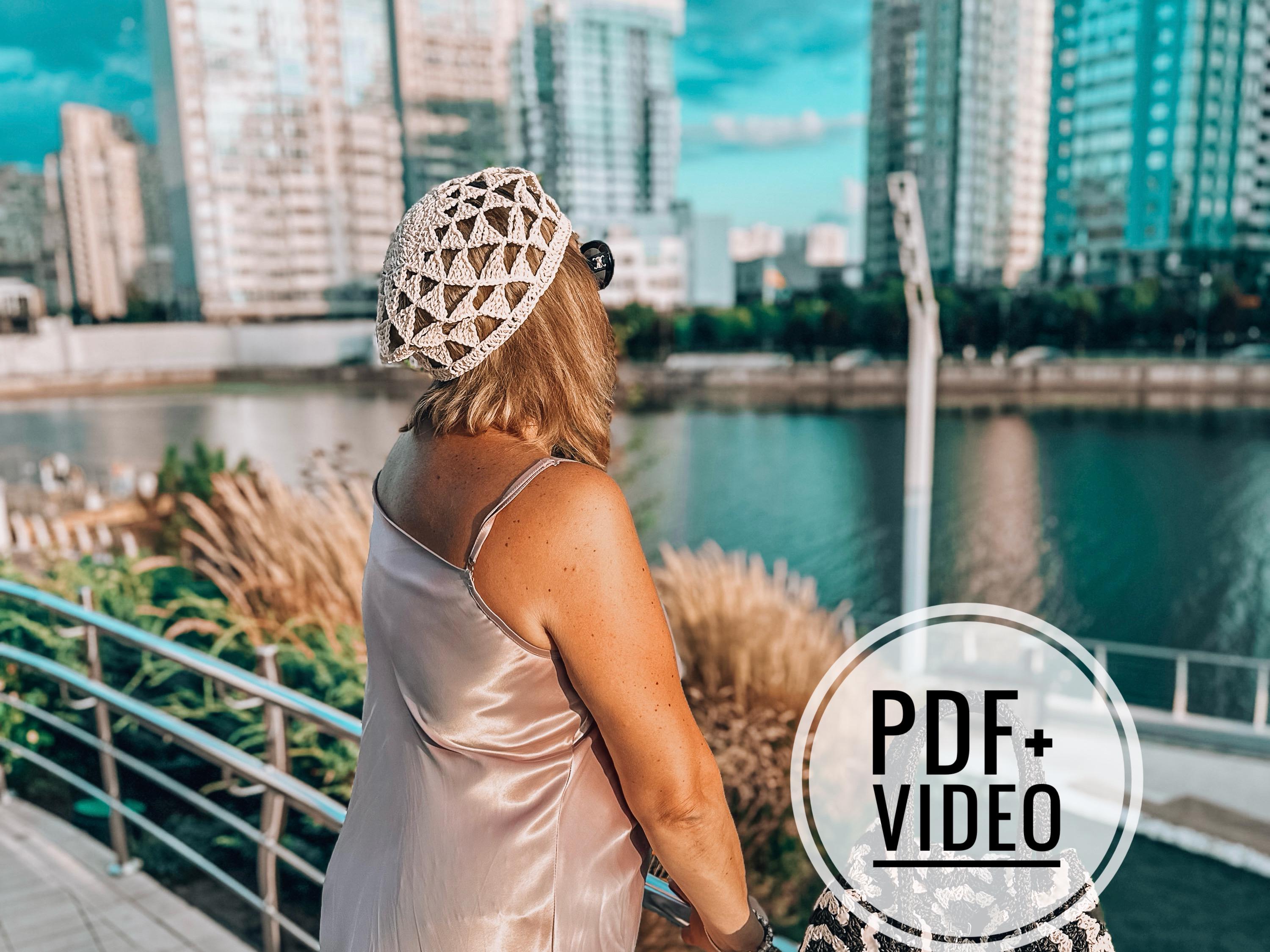 Crochet Raffia Beret Pattern: Women