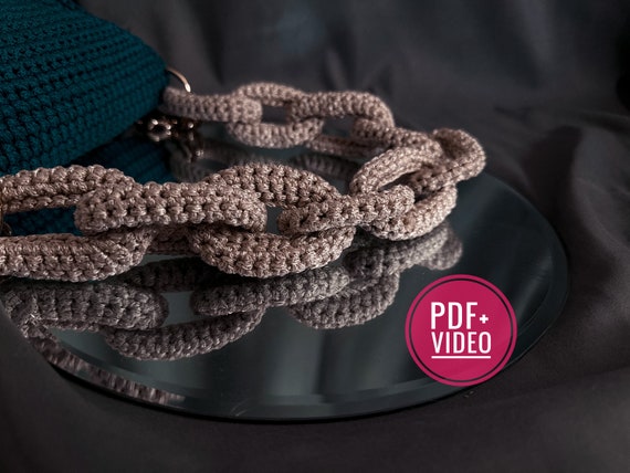 Crochet Chunky Chain Link Pattern: Statement Necklace, Amigurumi Jewellery (PDF Digital Download)