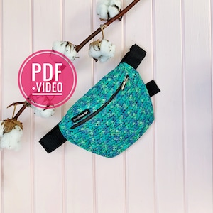 Modèle de sac à main pour enfant au crochet PDF, sac banane pour enfants avec du fil de raphia, sac banane au crochet pour enfants téléchargement numérique instantané