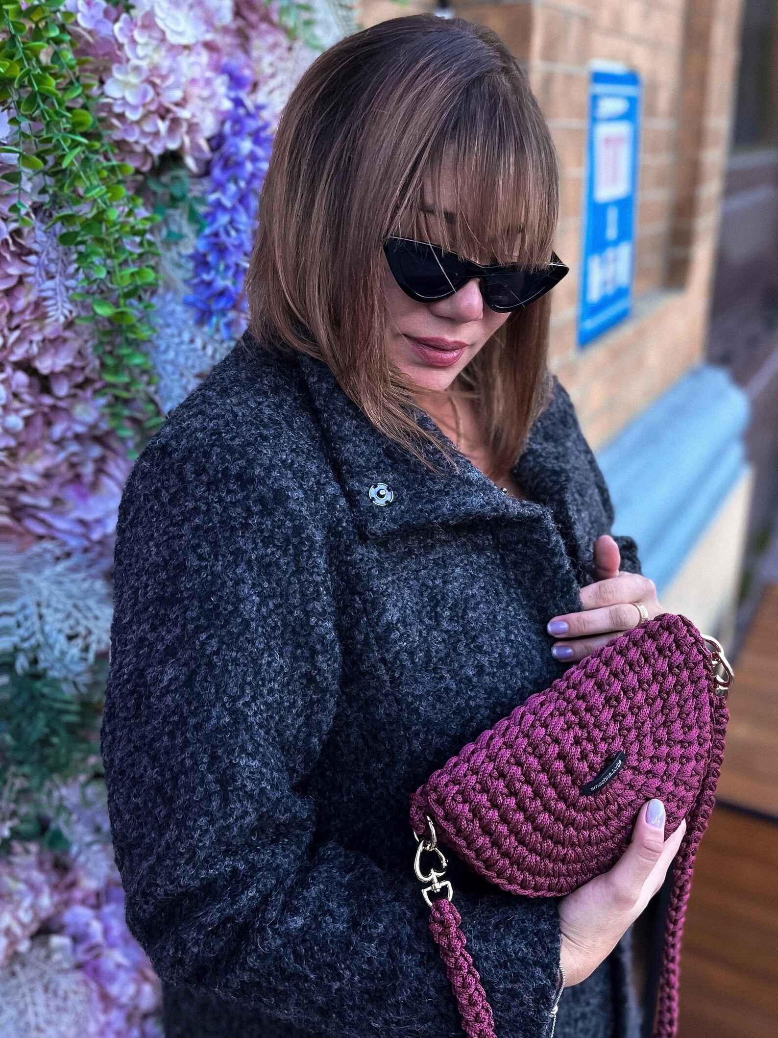 Crochet Half Moon Bag Pattern, Hobo Purse, Video Tutorial (PDF Digital ...