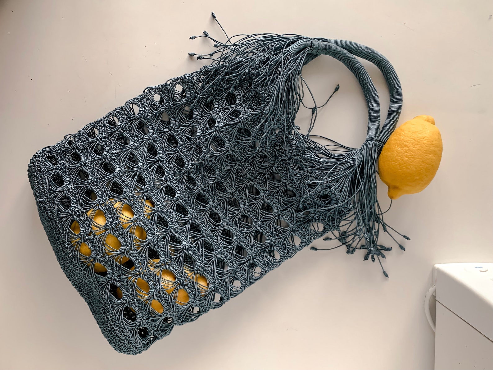 Crochet Mesh Bag With Fringes, Net Avoska Bag, Market Vegan Bag, Woven ...